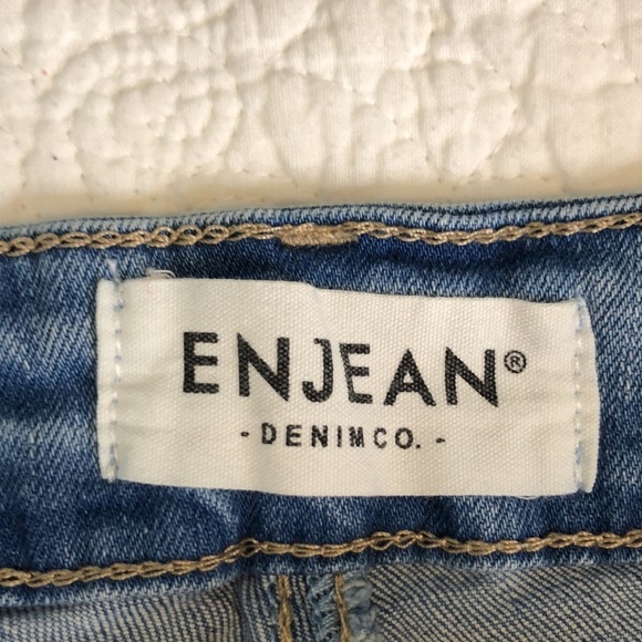 ENJEAN MID RISE HEAVY DESTRUCTED BERMUDA SHORTS Size L - Picture 13 of 17